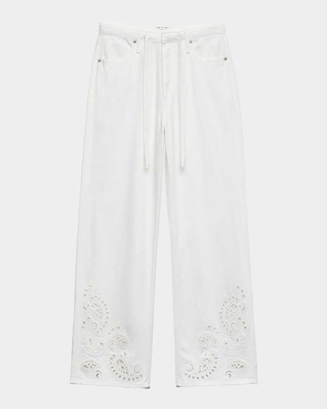 Ultra Featherweight Phoebe Drawstring Embroidered Jeans